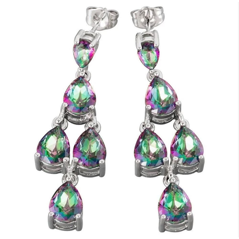 Mystic Topaz Chandelier Earrings